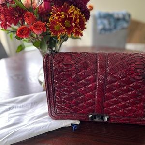 Rebecca Minkoff Jumbo Love in Red Python [RARE]